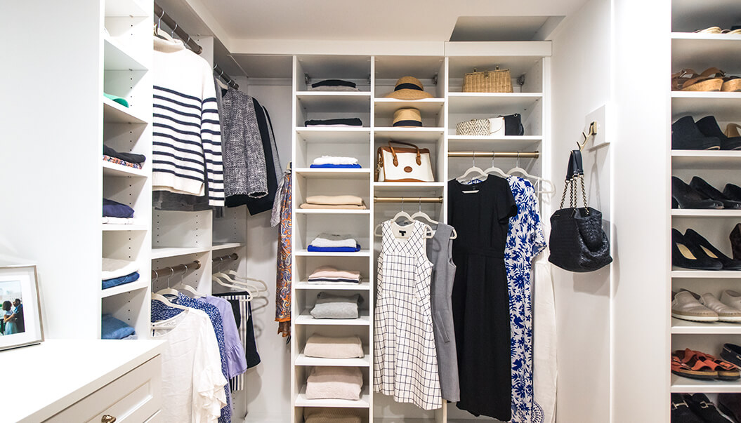 How to make a small reach in or walk in closet live larger